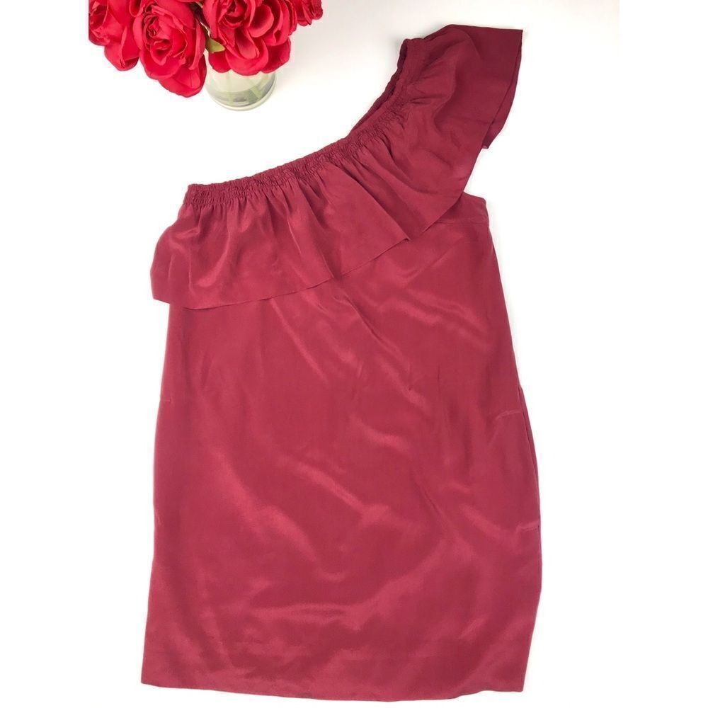 NWT MADEWELL ONE SHOULDER SILK DRESS
